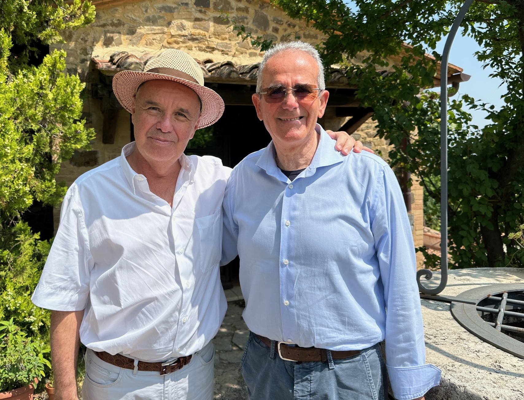 Christoph con cappello e Babbo Florio